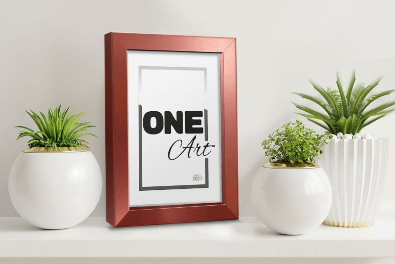 Hekla stående ramme 9x13 MDF lille ramme rosa guld 1 stk.