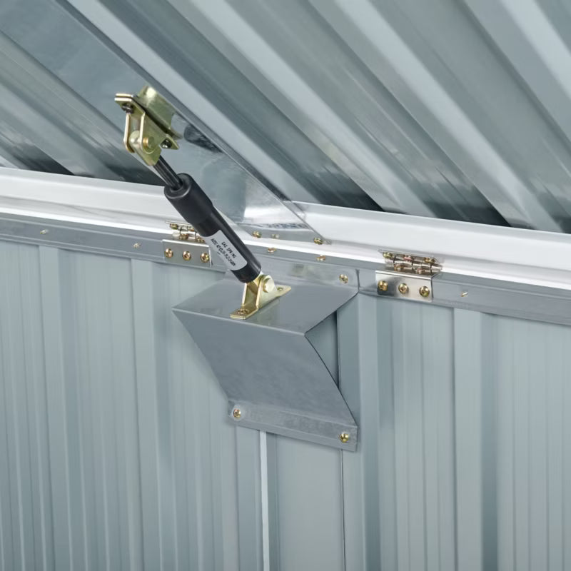 Redskabsskur Moena 158x96 cm Lysegrå Metal