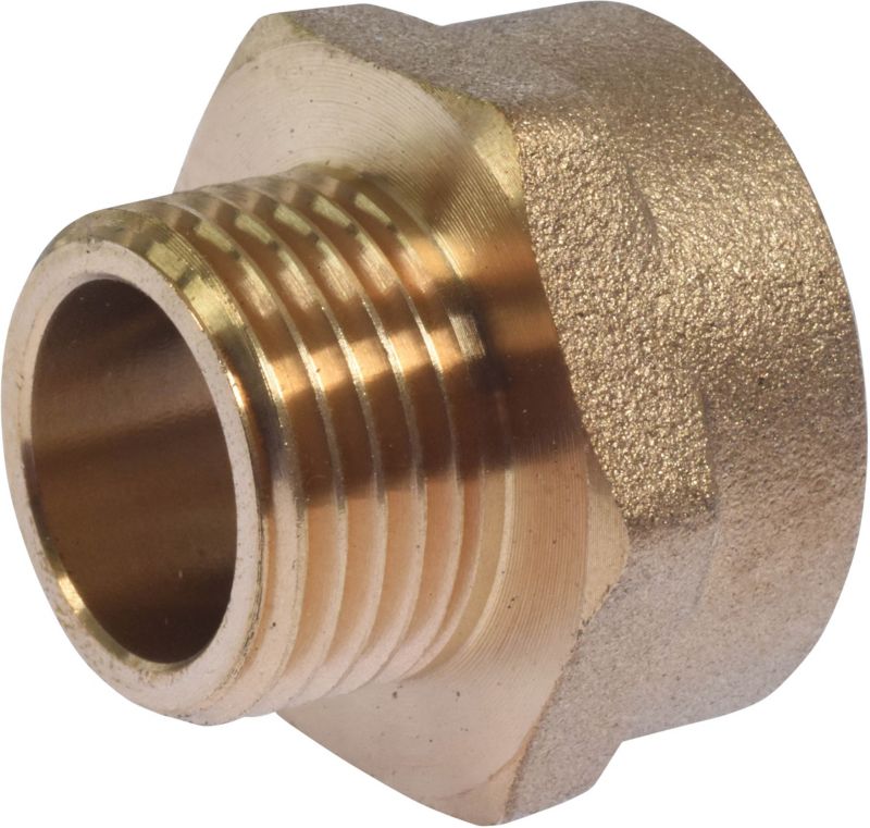 Messingreduktor 1/2"-3/4" til havevanding