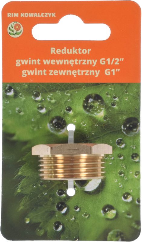 Messing reduktor GW 1/2" x GZ 1" til havevandslange