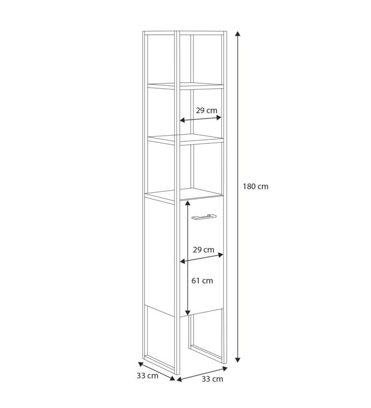 Kobi Aura loft badeværelsesreol 1 stk.