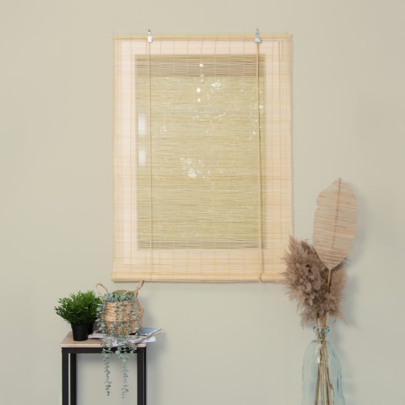 Bambus rullegardin 60 x 180 lys beige