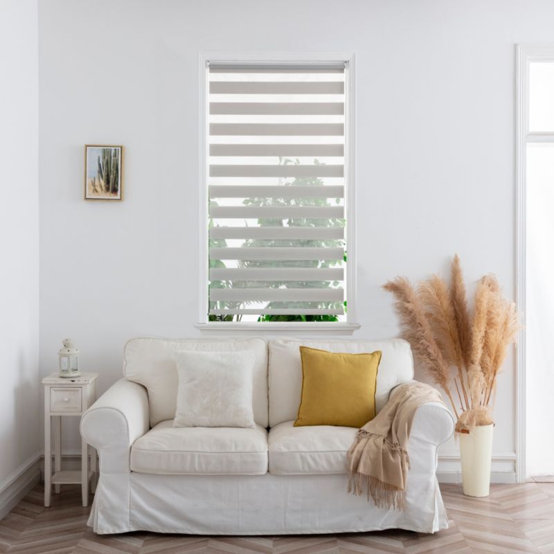 Dag- og nat-rullegardin OPP 71,7 x 240 cm lys grå