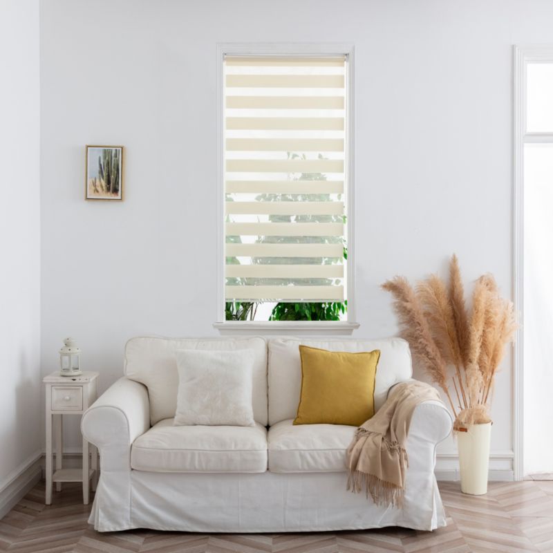 Dags- og nat rullegardin OPP 71,7 x 240 cm i creme