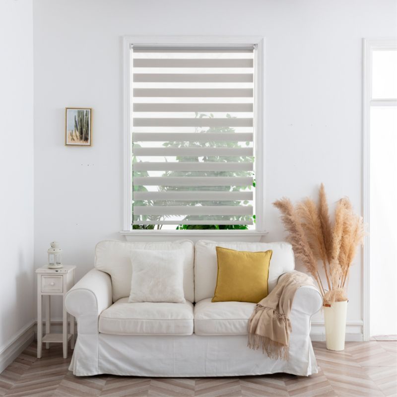 Dag- og nat-rullegardin OPP 96,7 x 160 cm lys grå