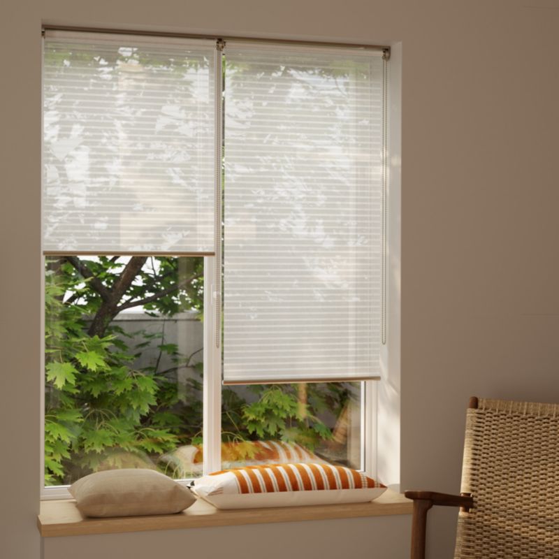 GoodHome Asthall rullegardin 52,3 x 160 cm hvide striber