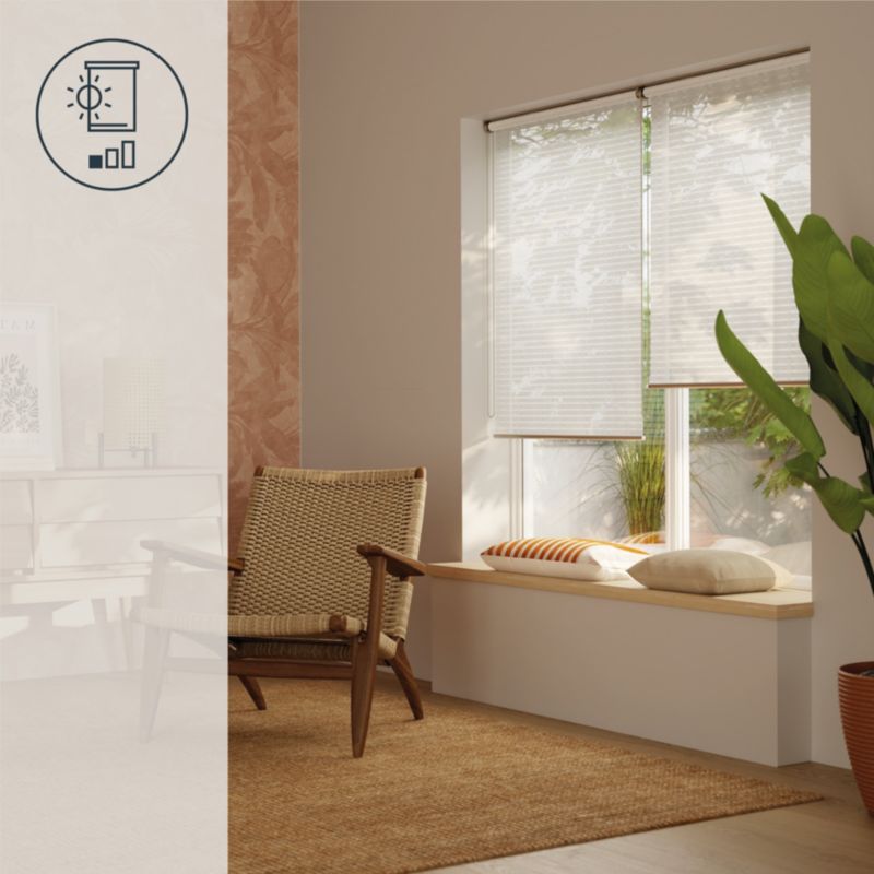 GoodHome Asthall rullegardin 72,3 x 240 cm hvid