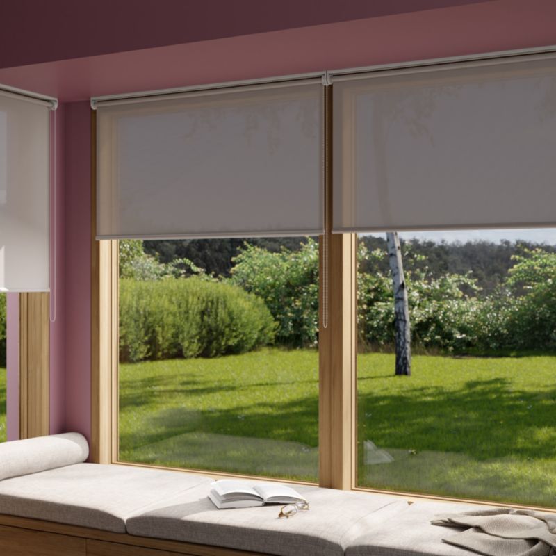 GoodHome Halo rullegardin 156 x 160 cm i perlegrå