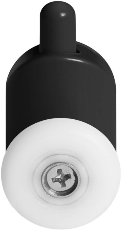 Armazi nederste enkelt hjul til brusekabiner 23 mm sorte 2 stk.