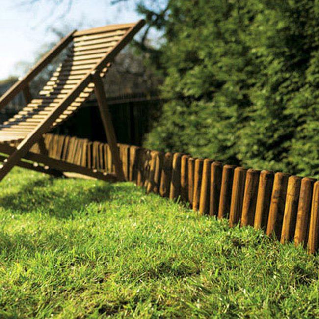 Rollborder høvlet 200 x 25 cm Ø 60 mm brun