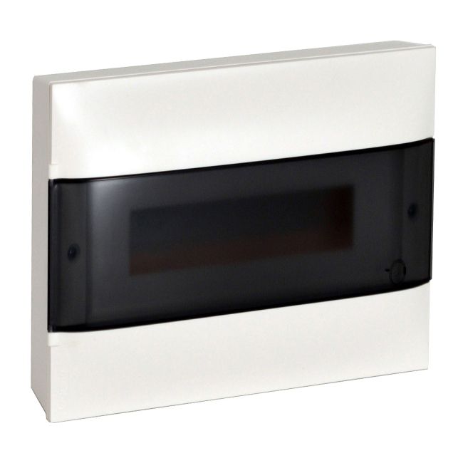 Vægmonteret fordelingsboks Legrand 1 x 12 moduler med røgfarvede døre