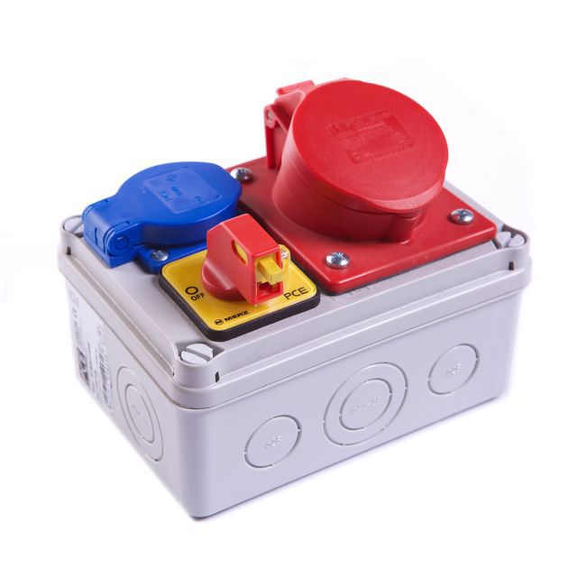 PCE Koło 16/5GS industrifordeler med afbryder 0-1