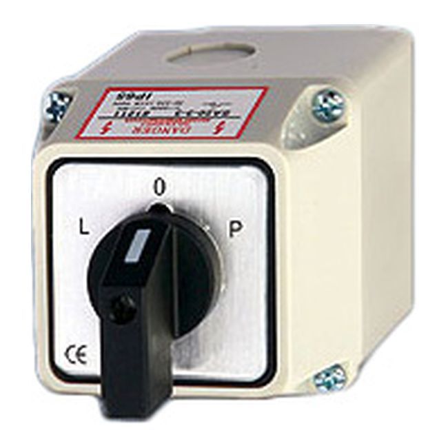 3-faset afbryder 16 A kabinet 0-1