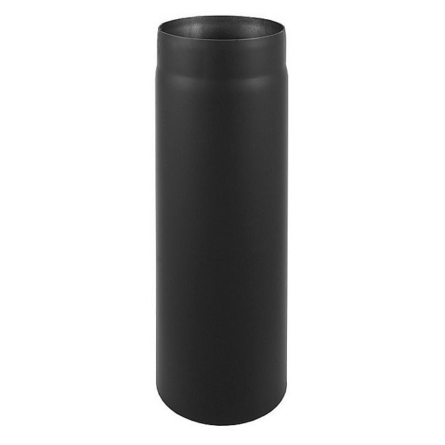 Røgrør Lige Ø130 mm x 1 m Sort