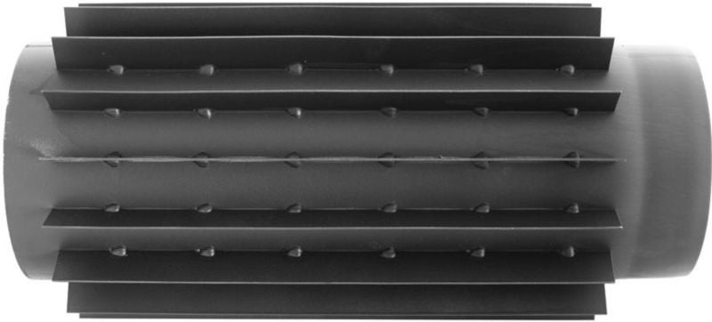 Ribbet Røgrør 0,5 m Ø150 mm Sort