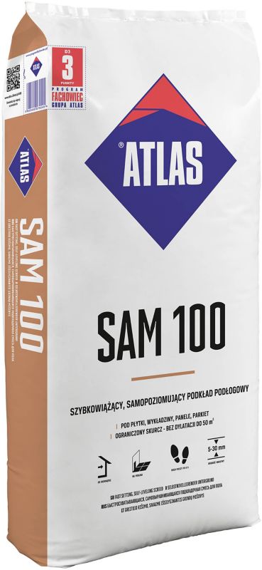 Atlas SAM 100 selvnivellerende gulvafretning 25 kg