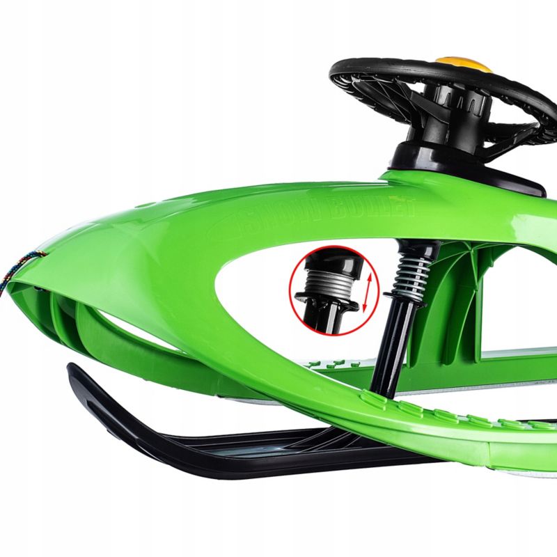 Plastikslede KADAX med rat - sneglider og kælke til børn, 1 stk.