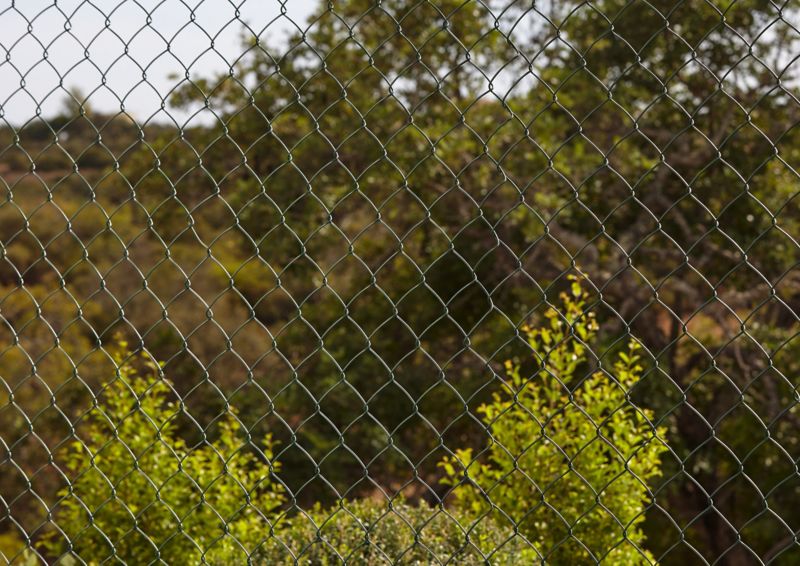 Flettet havehegn 1,5 x 10 m med maskestørrelse 60 x 60 mm i grå