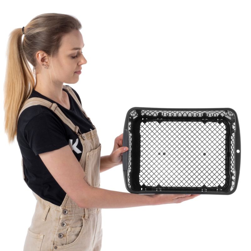 KADAX havesigte 40 cm med justerbar maskestørrelse til sigtning af jord, kompost og sten