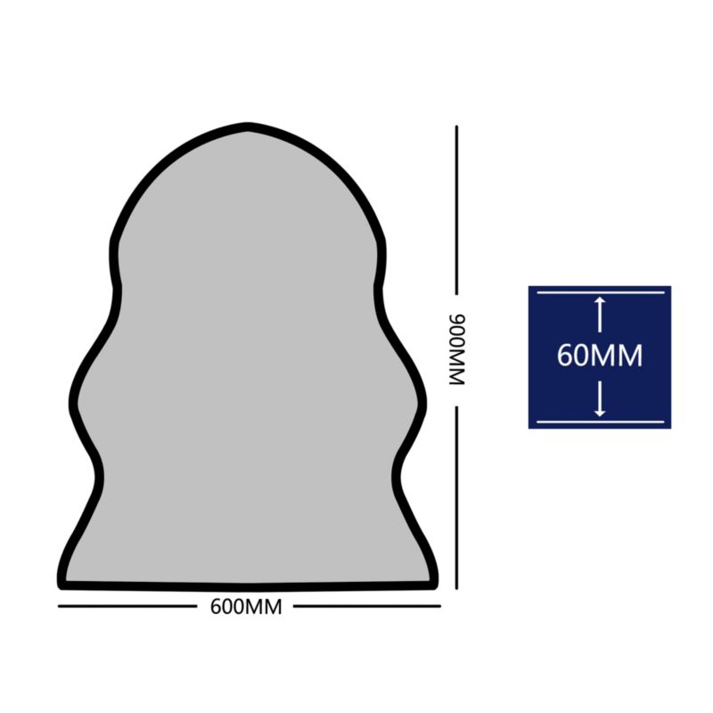 Skindmåtte 60 x 90 Hegoa hvid