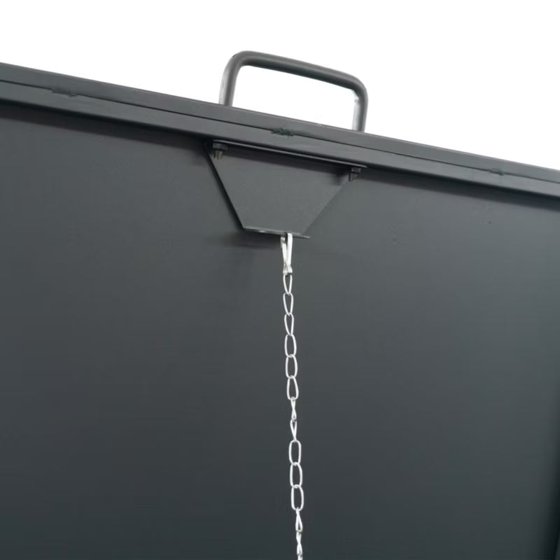 Skraldespandsskjuler Enkelt 68x116 cm Grå Stål