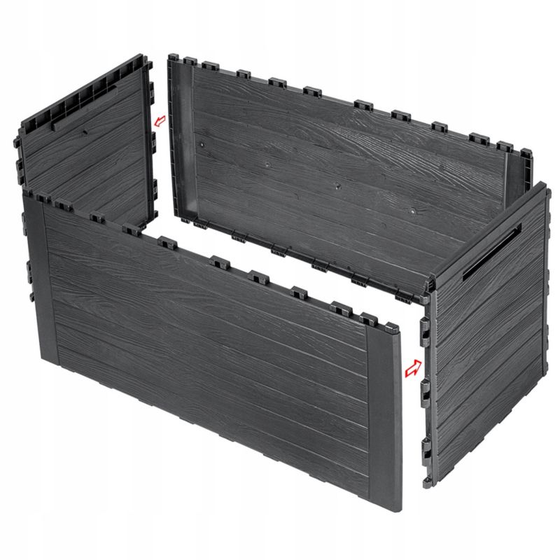 KADAX Balkon- og havetrunk 280L til have, balkon og terrasse i antracit