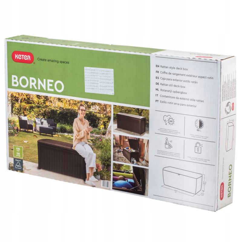 Keter Borneo 416L havekasse i brun – 1 stk.