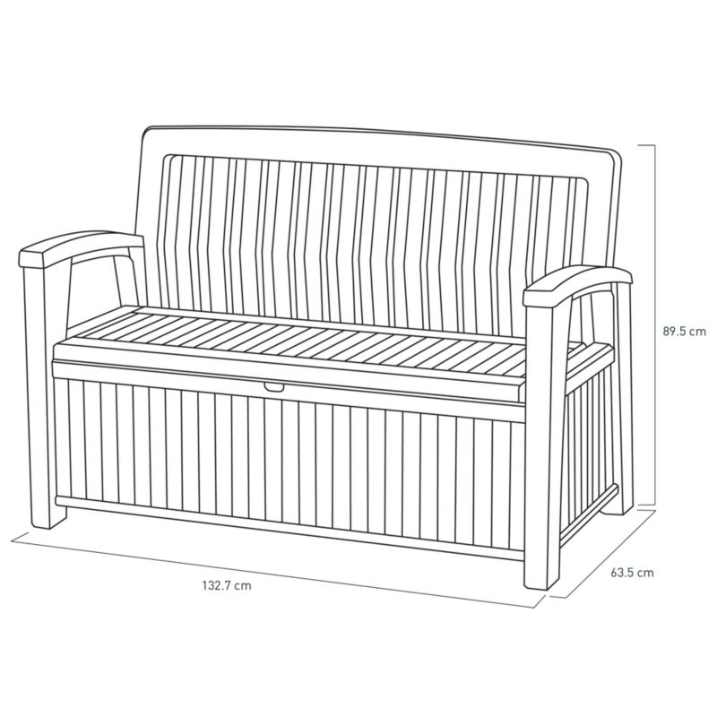 Keter Patio plastkasse med rygstøtte