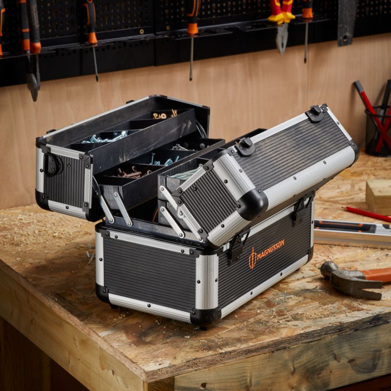 Magnusson sammenklappelig aluminiumsværktøjskasse