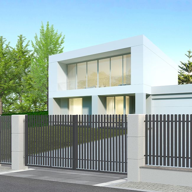 Polbram Steel Group stolpe 5 x 5 x 200 cm galvaniseret og malet i antracit