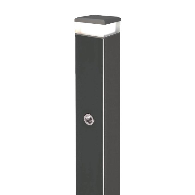 Portstolpe 10 x 10 x 220 cm med LED-lampe i antracit