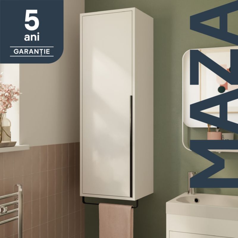 GoodHome Maza højskab 115 x 36 x 30 cm hvid