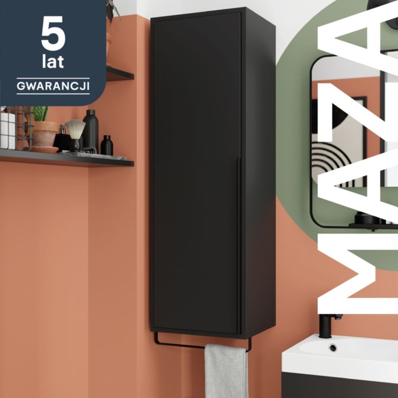 GoodHome Maza badeværelsesskab 115 x 36 x 30 cm mat-sort