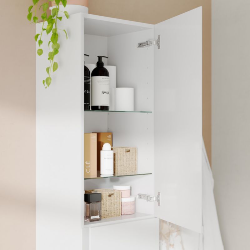 GoodHoome Levana badeværelsesskab 40 x 36 x 160 cm hvid