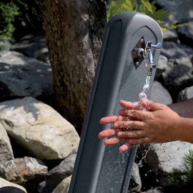 Prosperplast Tanker havepæl med hanetilslutning i antracit