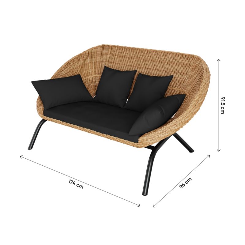 GoodHome Loa 2-personers sofa