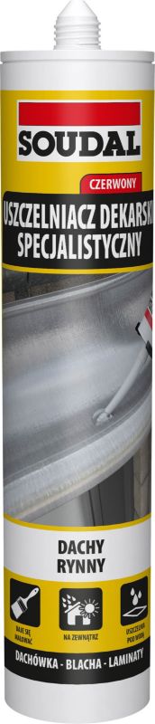 Specialiseret tagtætningsmiddel Soudal 280 ml rød