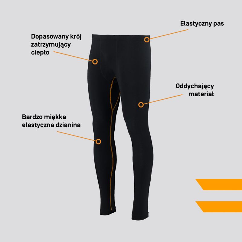 Site Karpoff termiske bukser, sorte, str. M