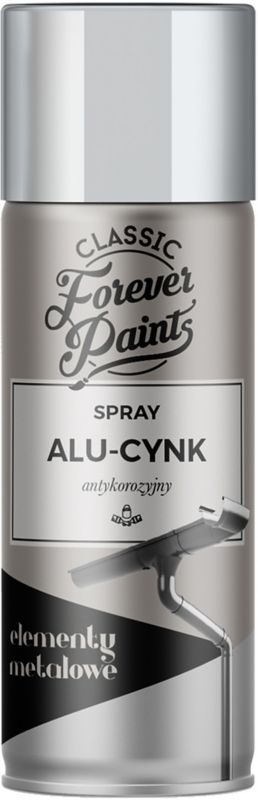 Forever Paints antikorrosionsspray 400 ml aluminium-zink