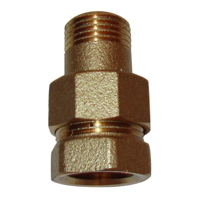 Messing skrueforbindelse 1/2" med pakning