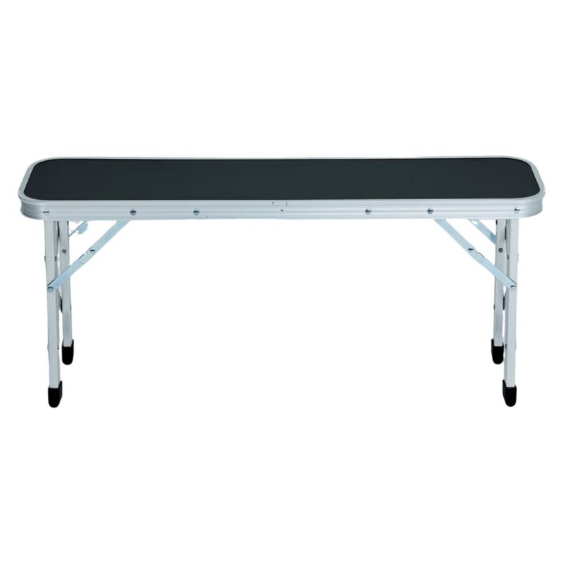 Campingbord ROI med 2 foldbare bænke i sort – 1 sæt