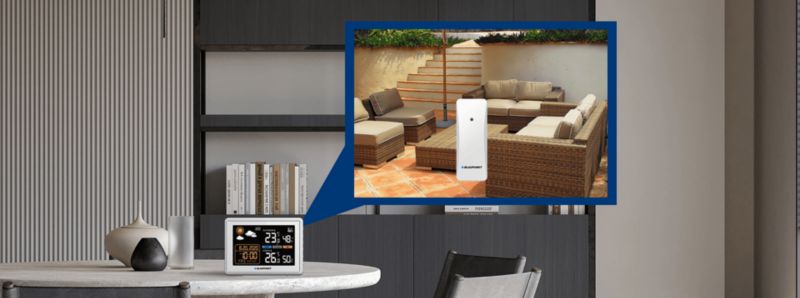 Blaupunkt vejrstation med support til op til tre sensorer WS30WH, 1 stk.