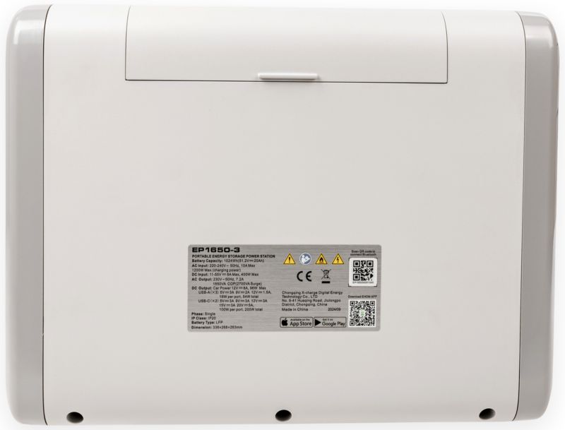 Loncin Ehom EP1650-3 strømbank og energilagerstation 1024Wh, 1650VA, 1 stk.