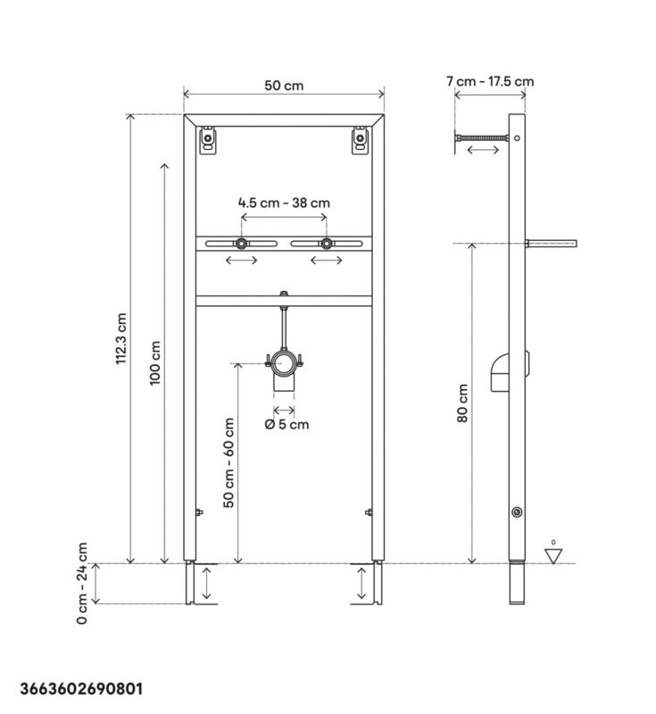 Indbygget vaskestel GoodHome Pardo