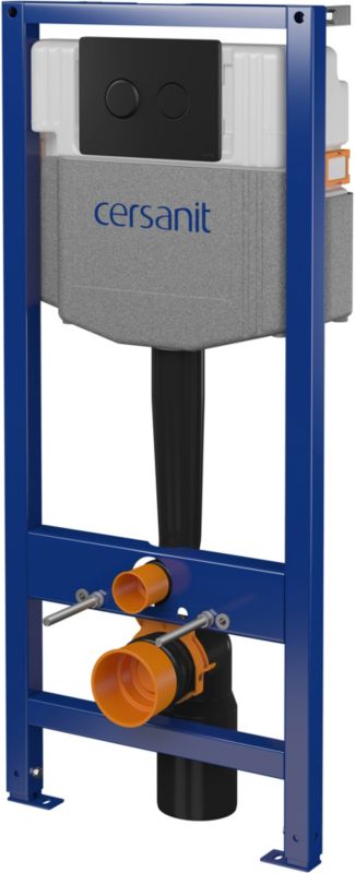 Indbygget WC-stel Cersanit Enviro med sort knap