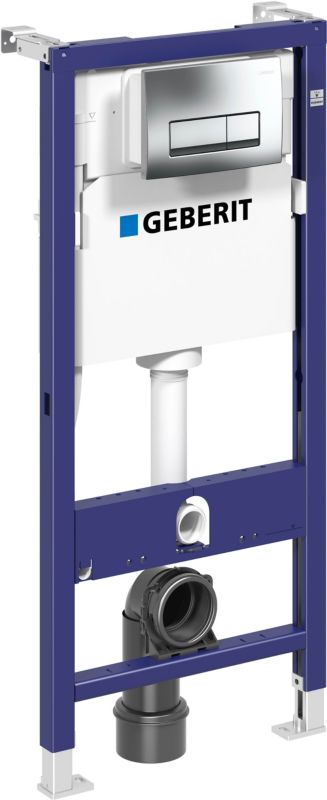 Indbygget WC-stel Geberit Unifix Delta 50 med krom trykknap