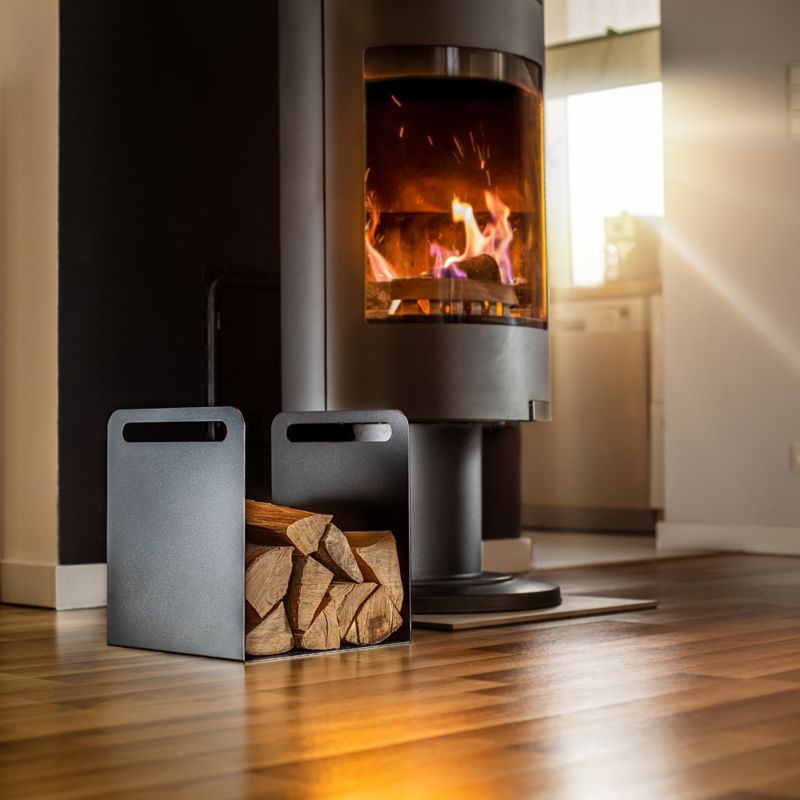 Kadax loft-stil metal brændeholder til pejs, 1 stk.