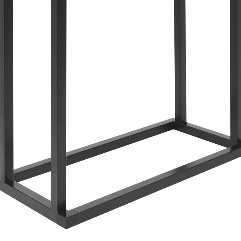 Fritstående Håndklædeholder Metal Sort 45x21x85 cm