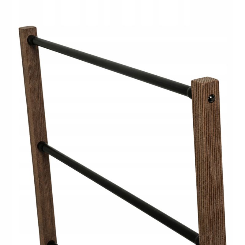 Håndklædestativ 4 Arme Træ og Stål 51,7x29x98,5 cm