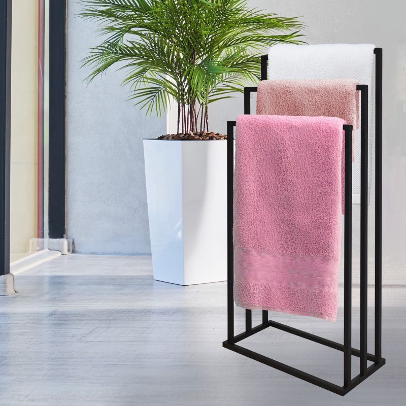 Sepio 3-armet håndklædestativ i mat-sort, 1 stk.